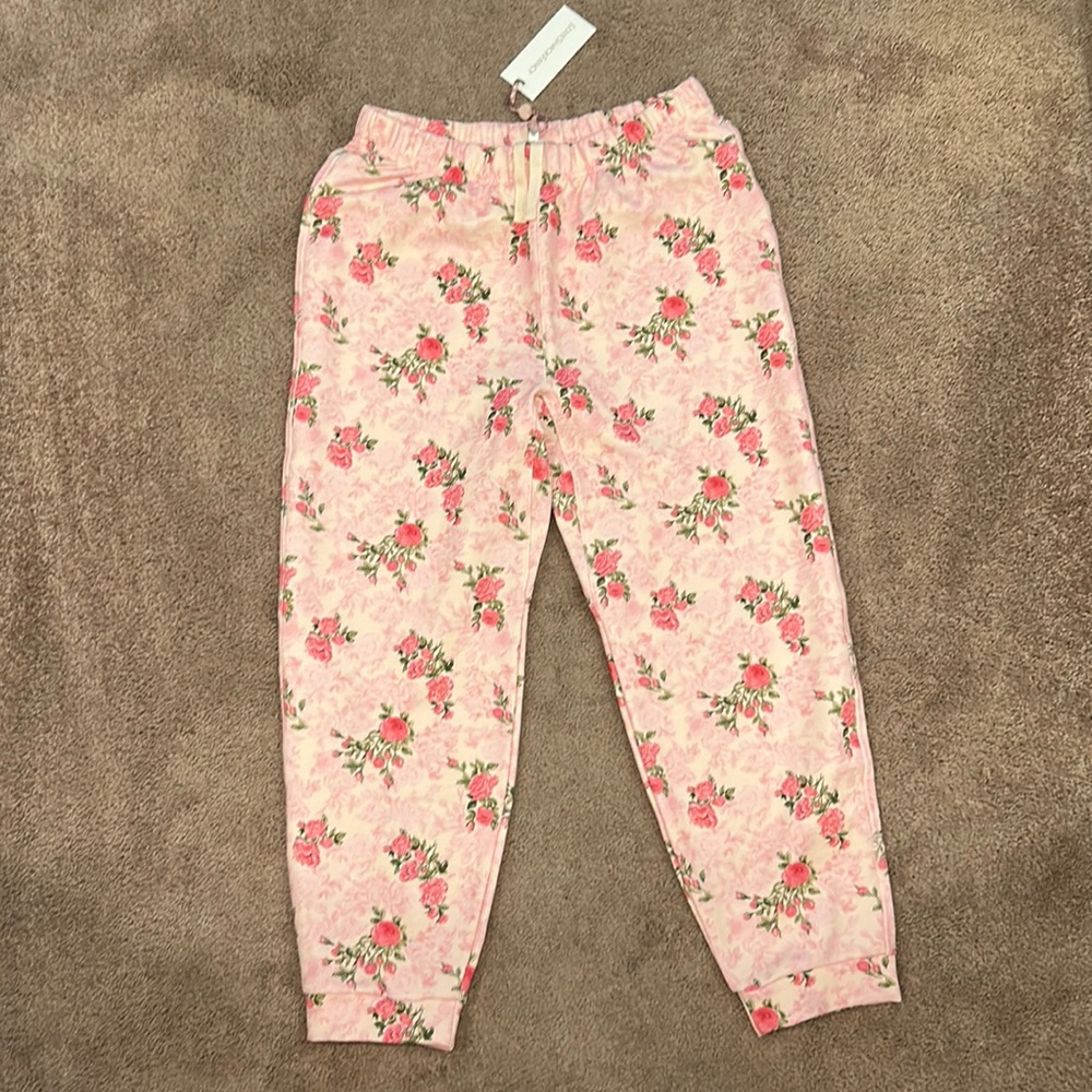 NWT LoveshackFancy Amita pant pink ivy